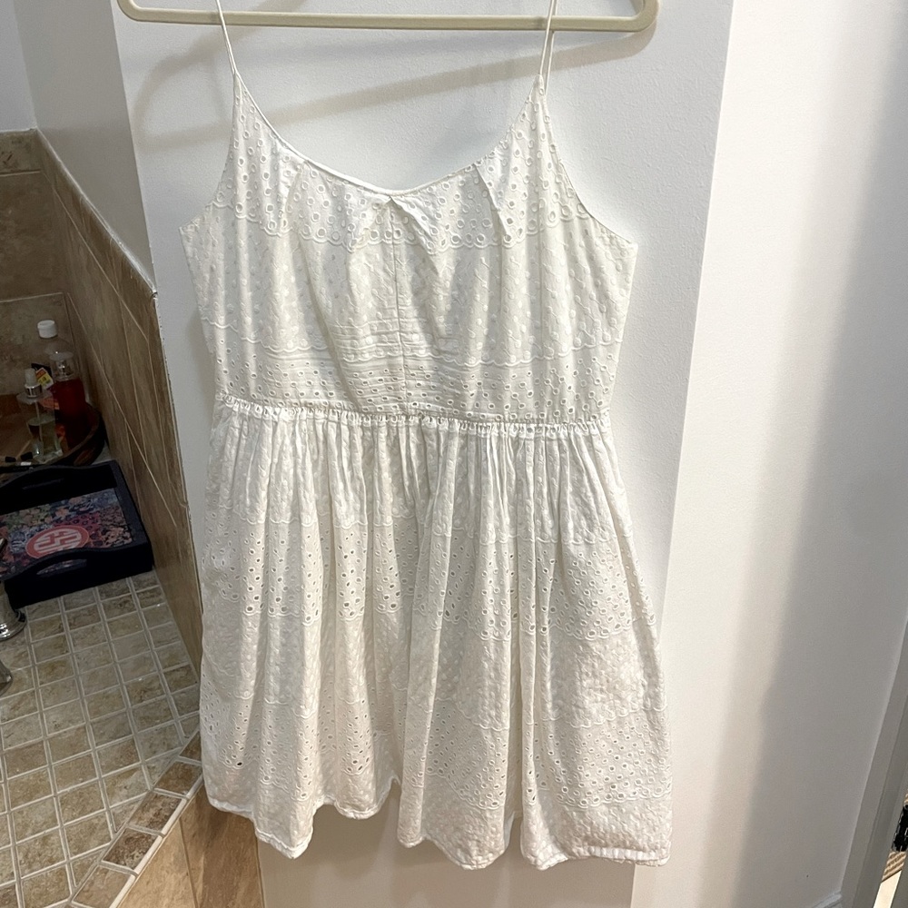 J. Crew White Eyelet Dress